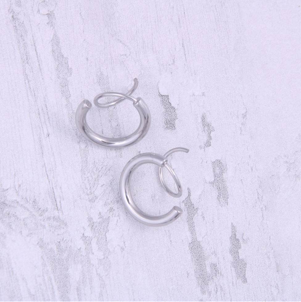 Andcopenhagen sølvøreringe Andcopenhagen - Klassiske swirl hoops - 925 sterlingsølv øreringe