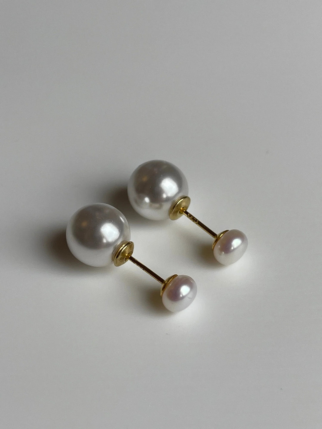 Andcopenhagen Jewelry - Øreringe - 18 karat guldbelagt 925 sterlingsølv - Sophie small double pearl