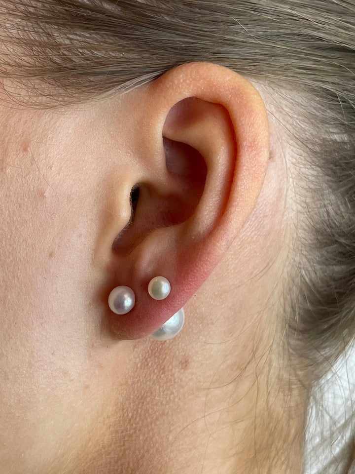 Andcopenhagen Jewelry - Øreringe - 18 karat guldbelagt 925 sterlingsølv - Sophie small double pearl