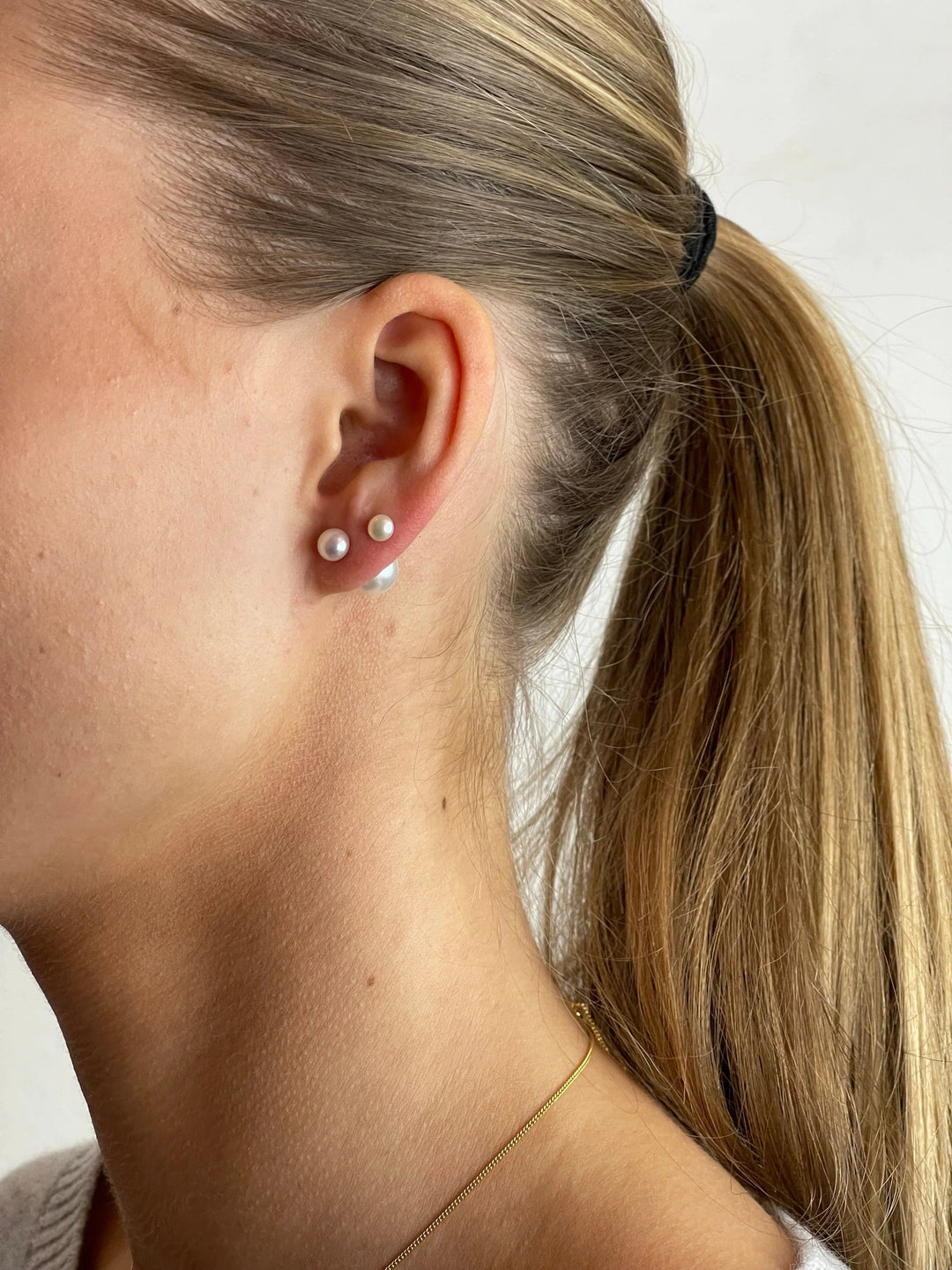 Andcopenhagen Jewelry - Øreringe - 18 karat guldbelagt 925 sterlingsølv - Sophie small double pearl