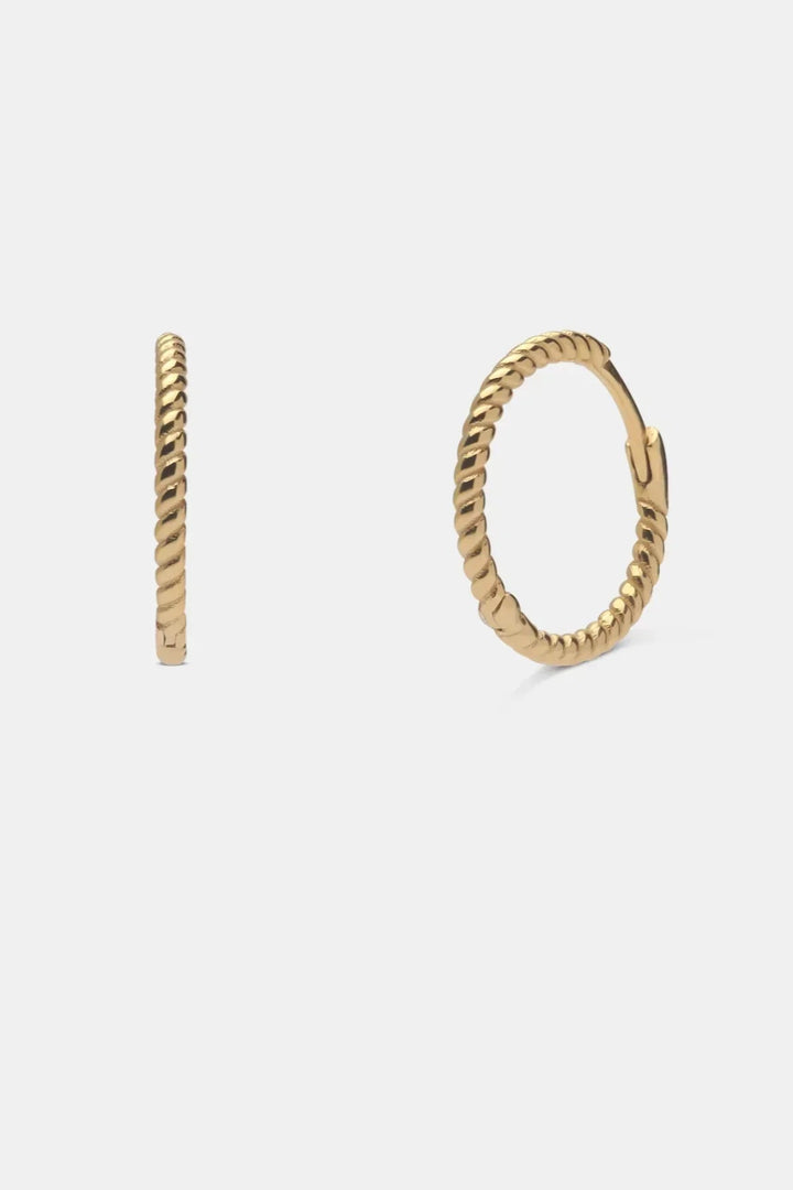 Andcopenhagen Jewelry - Øreringe - 18 karat guldbelagt 925 sterlingsølv - Twisted hoops