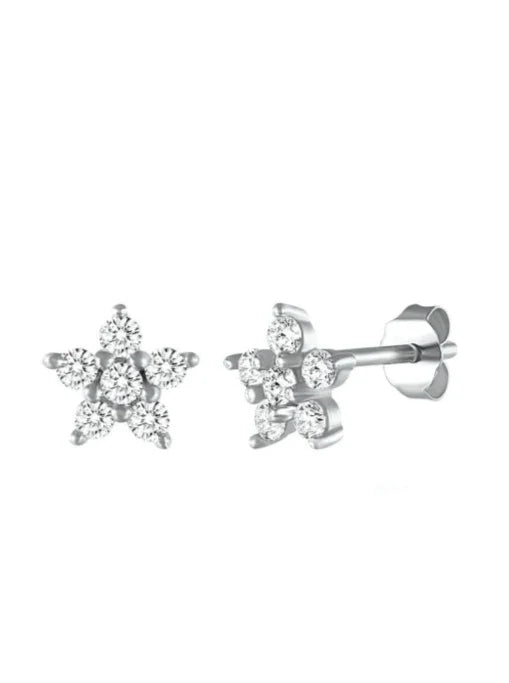 Andcopenhagen Jewelry - Øreringe - 925 Sterlingsølv - Viola blomster