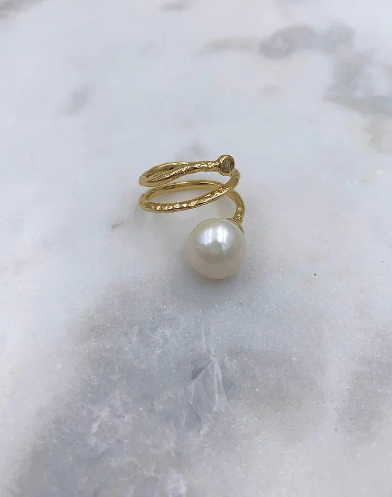 Andcopenhagen Smykker Andcopenhagen - White Pearl Ring