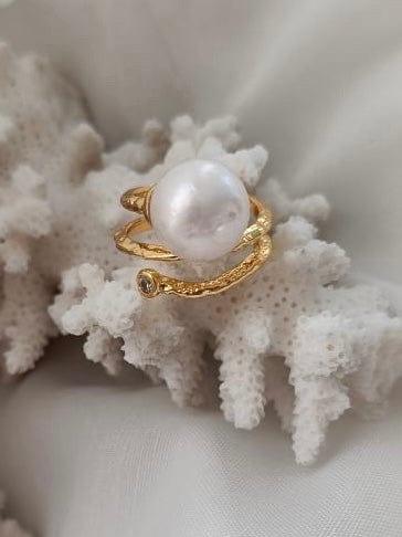 Andcopenhagen Smykker Andcopenhagen - White Pearl Ring