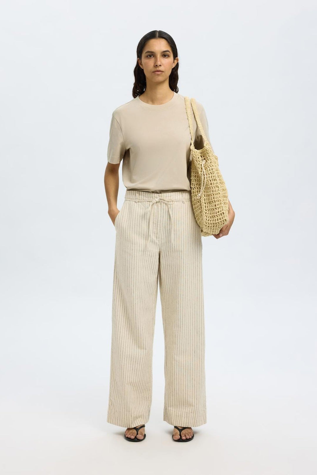 Selected Femme - T-shirt - Oatmeal - Essential