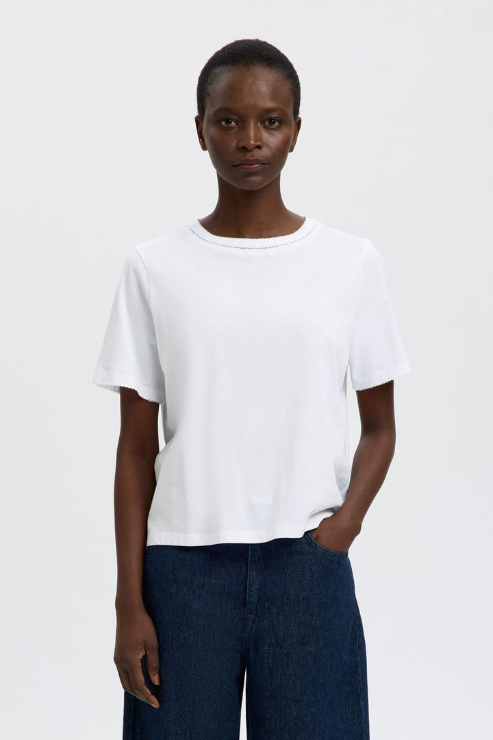 Selected Femme - T-shirt - Bright White - Assia