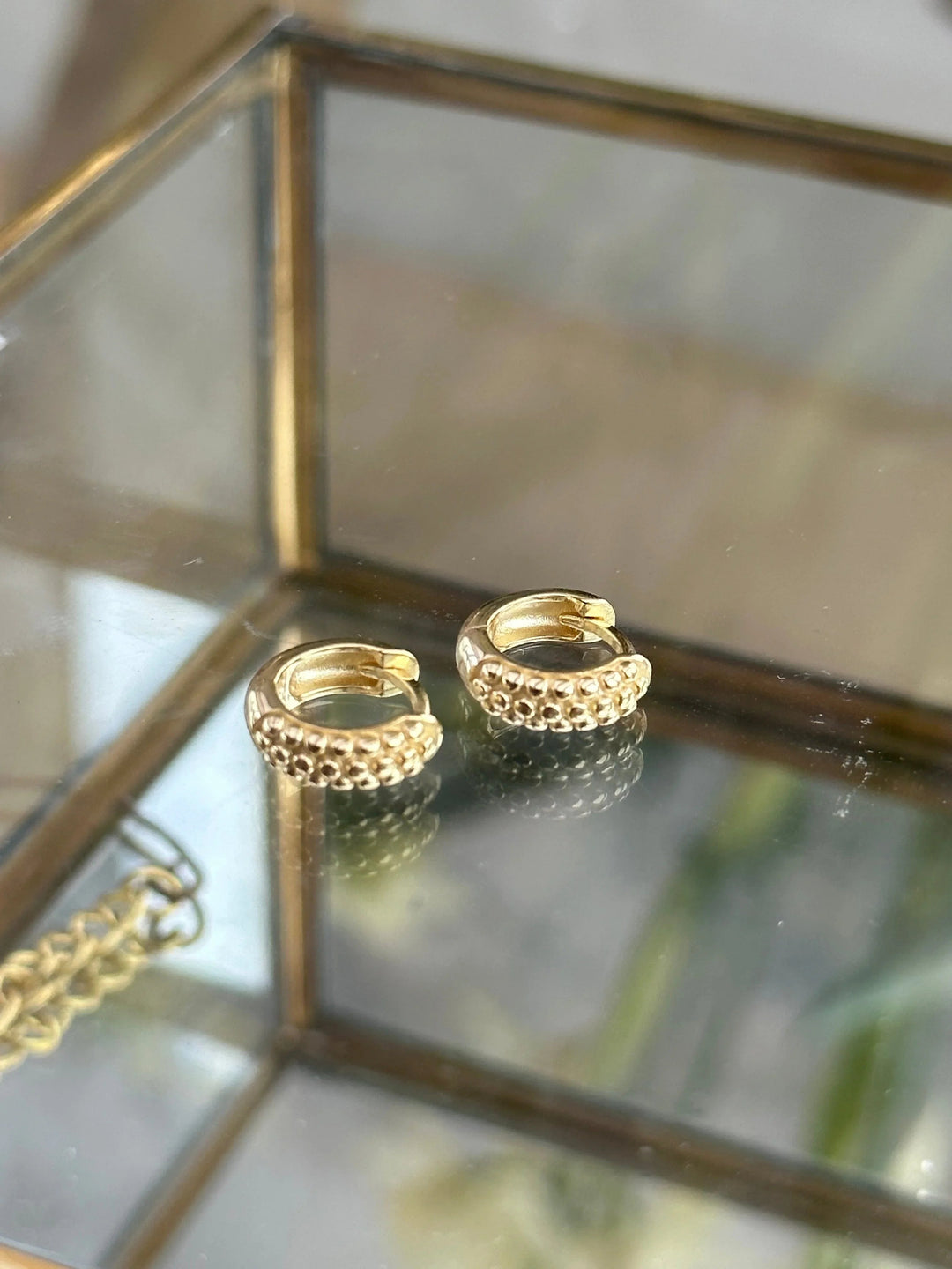 Andcopenhagen Jewelry - Øreringe hoops - 18 karat guldbelagt 925 sterlingsølv - Chunky Dottie