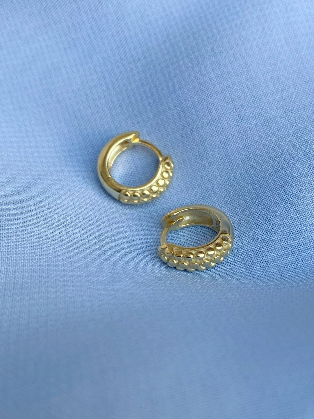Andcopenhagen Jewelry - Øreringe hoops - 18 karat guldbelagt 925 sterlingsølv - Chunky Dottie