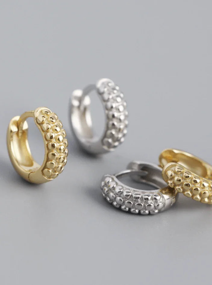 Andcopenhagen Jewelry - Øreringe hoops - 18 karat guldbelagt 925 sterlingsølv - Chunky Dottie
