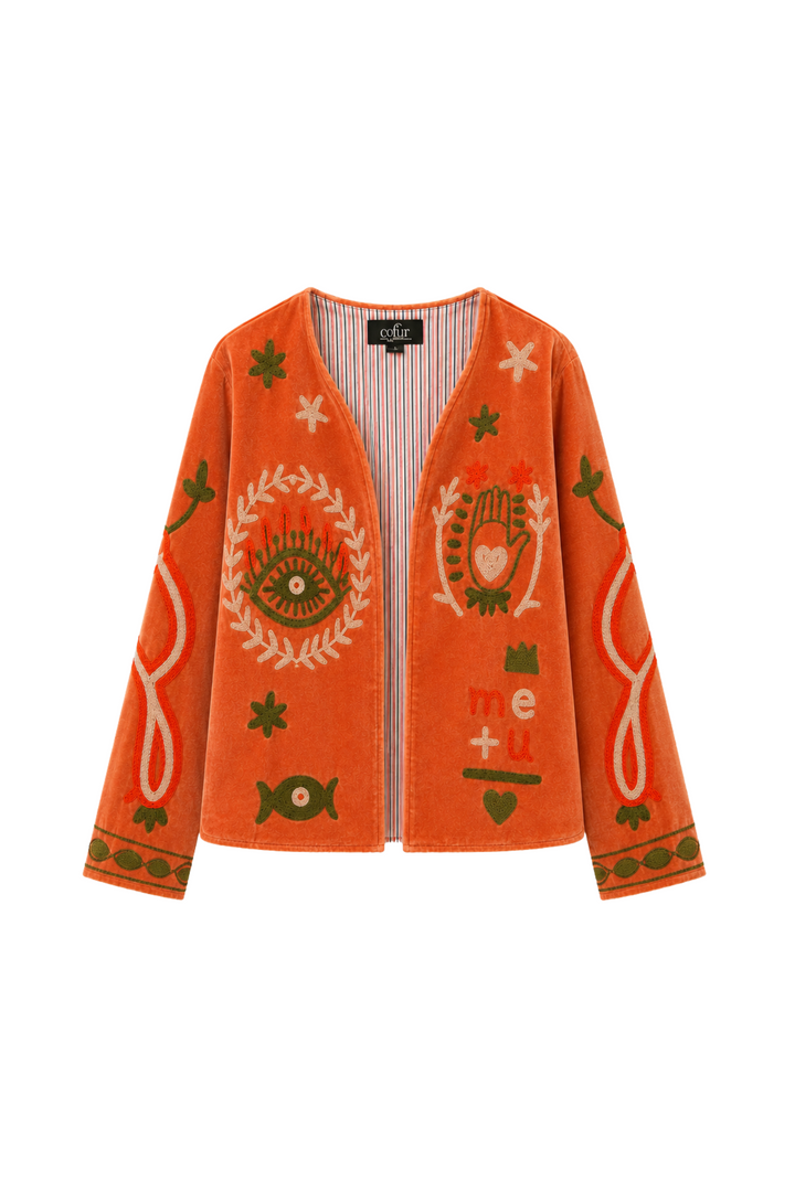 Cofur - Jakke - Orange/grøn 07 - Suzani