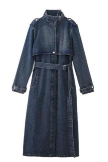 Sassy Copenhagen Jakker Denim trenchcoat jakke- Washed blue - Vera - Sassy Copenhagen (Bemærk Preorder)