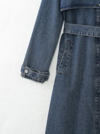 Sassy Copenhagen Jakker Denim trenchcoat jakke- Washed blue - Vera - Sassy Copenhagen (Bemærk Preorder)