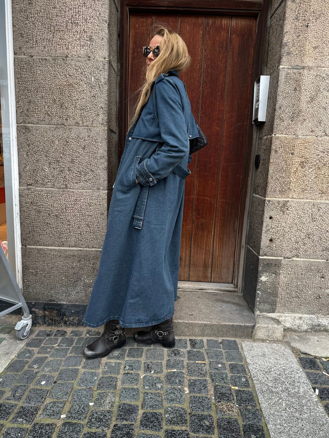 Sassy Copenhagen Jakker Denim trenchcoat jakke- Washed blue - Victoria - Sassy Copenhagen