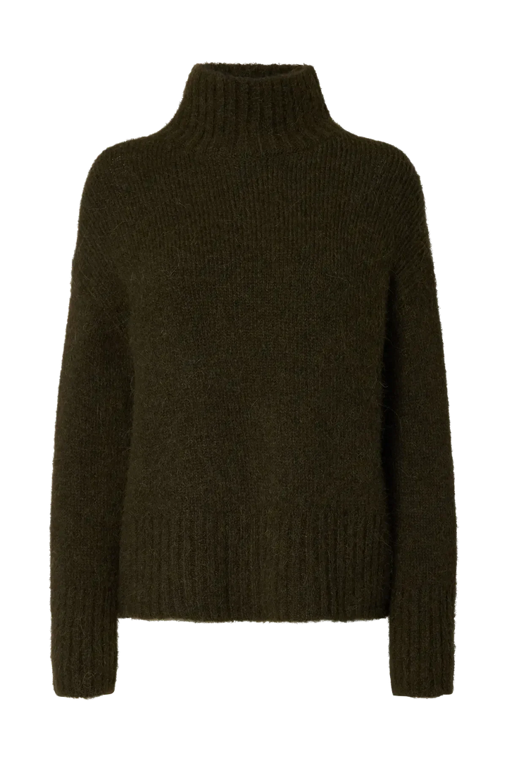 Selected Femme - Strik - Deep Depths - Gabriella High Neck - Stilkompagniet.dk