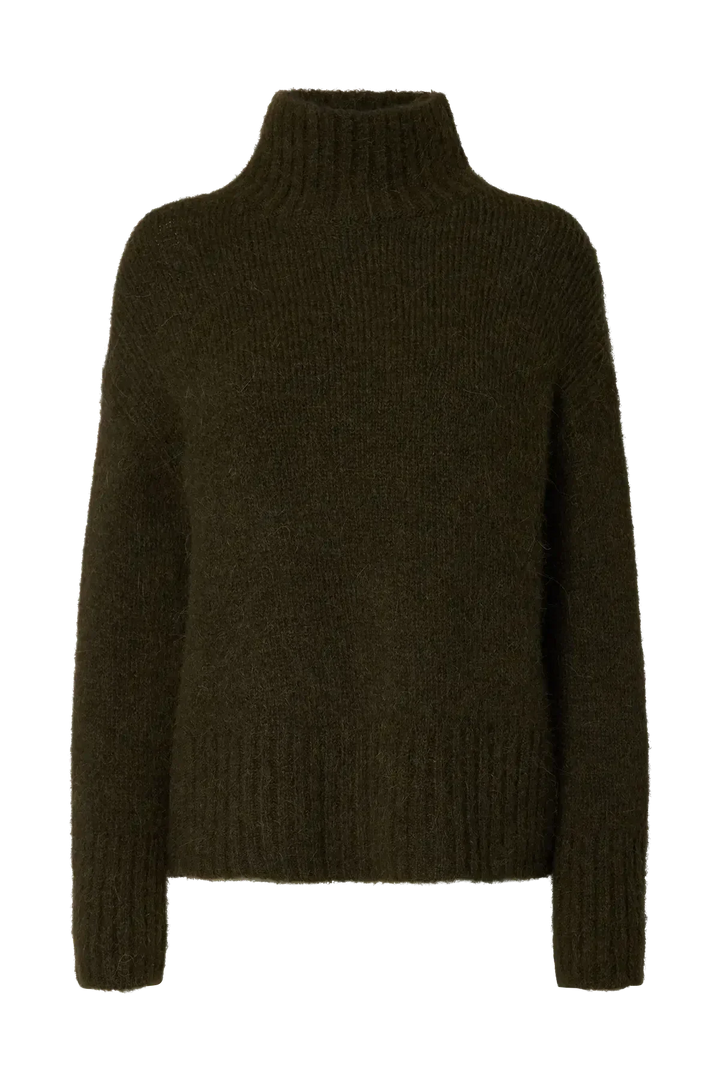 Selected Femme - Strik - Deep Depths - Gabriella High Neck - Stilkompagniet.dk