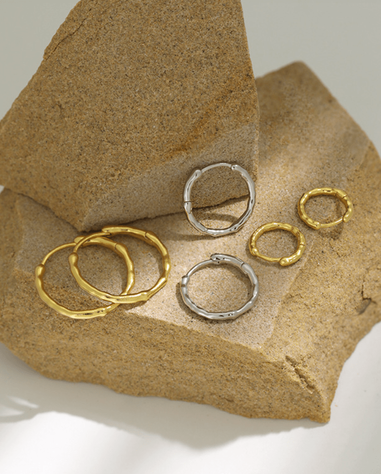 Andcopenhagen Jewelry - Øreringe hoops - 18 karat guldbelagt 925 sterlingsølv - Nia