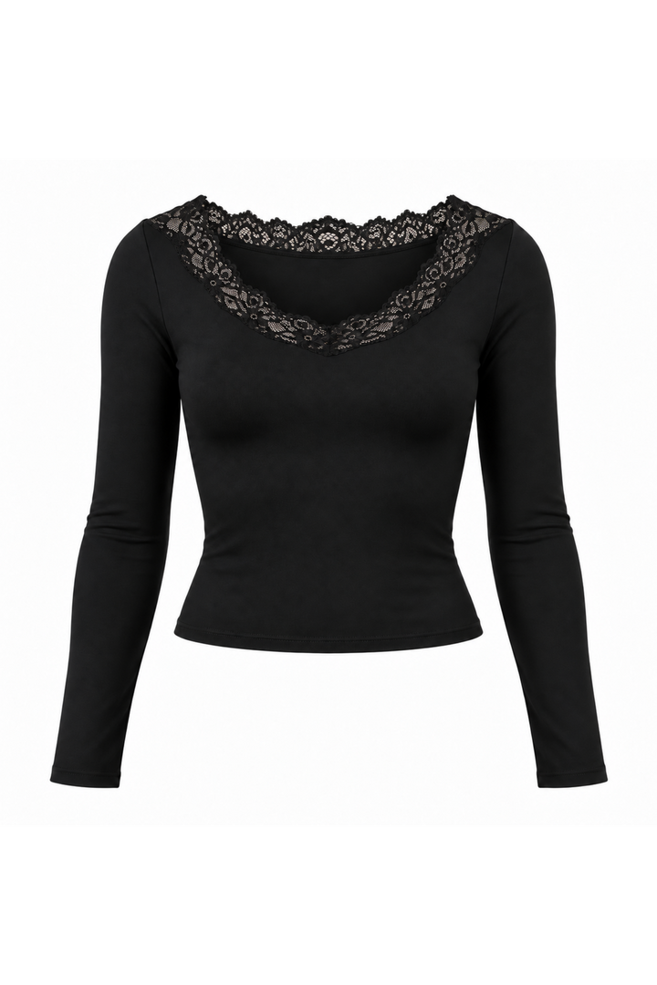 Isabeau blondebluse i sort fra sassy