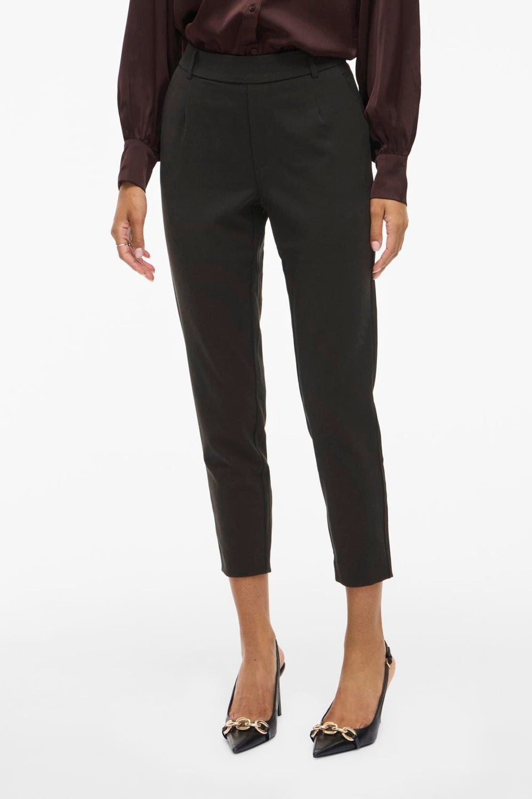 Vila - Bukser - Black - Vivarone Slim