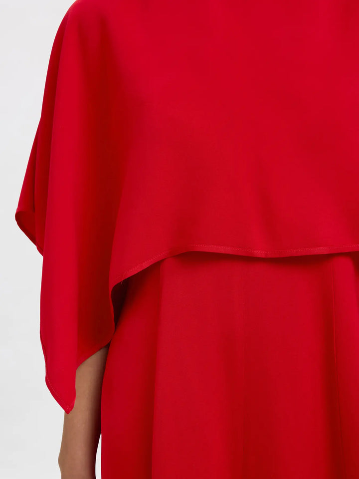 Selected Femme - Kjole - Rød - Leonore - Stilkompagniet.dk