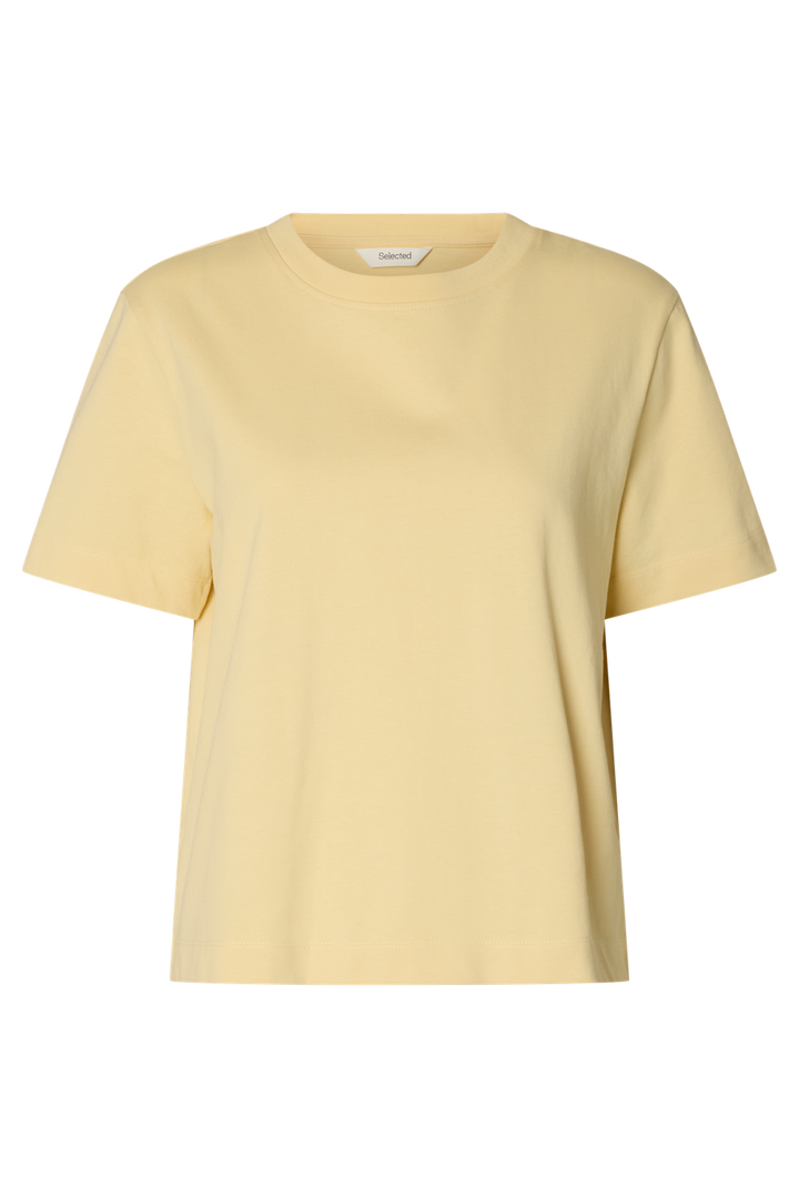 Selected Femme - T-shirt - Italian Straw - Boxy
