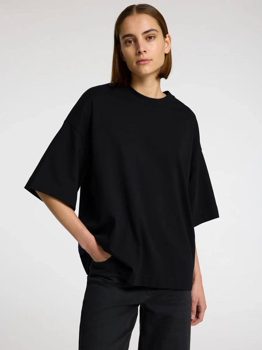 Selected Femme - T-shirt - Oversized Sort - Colwoman - Stilkompagniet.dk