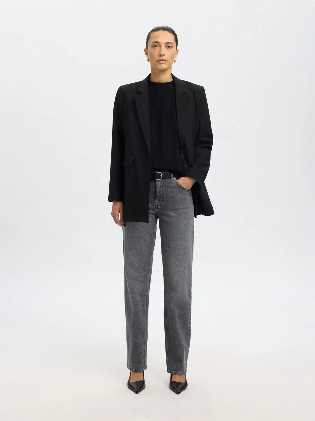 Sort boxy sort tshirt- Selected Femme Essential