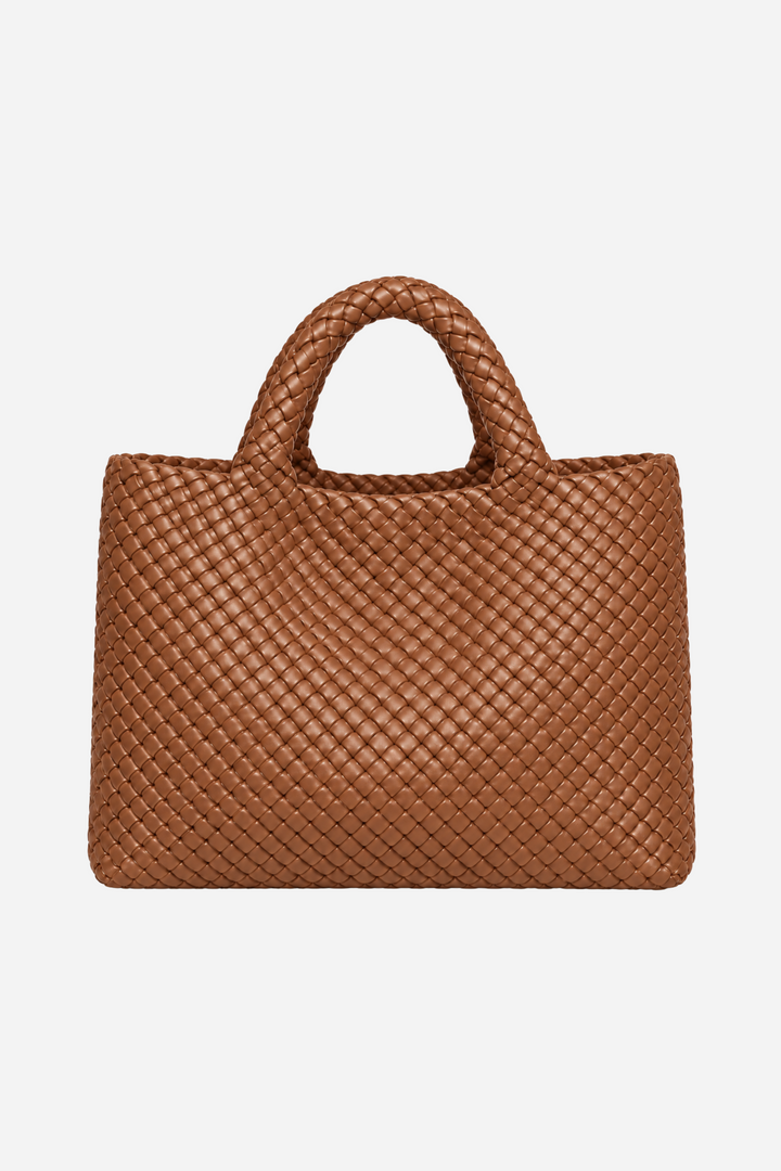 Madera flettet shopper i cognac fra Andcopenhagen