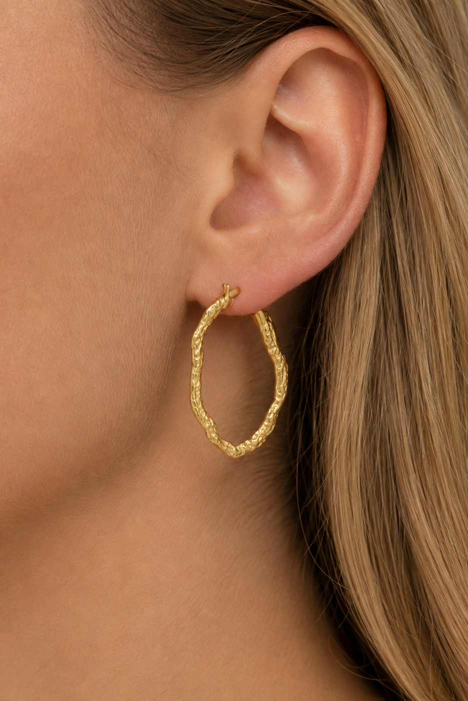 Andcopenhagen Jewelry - Øreringe hoops - 18 karat guldbelagt messing - Sicca medium