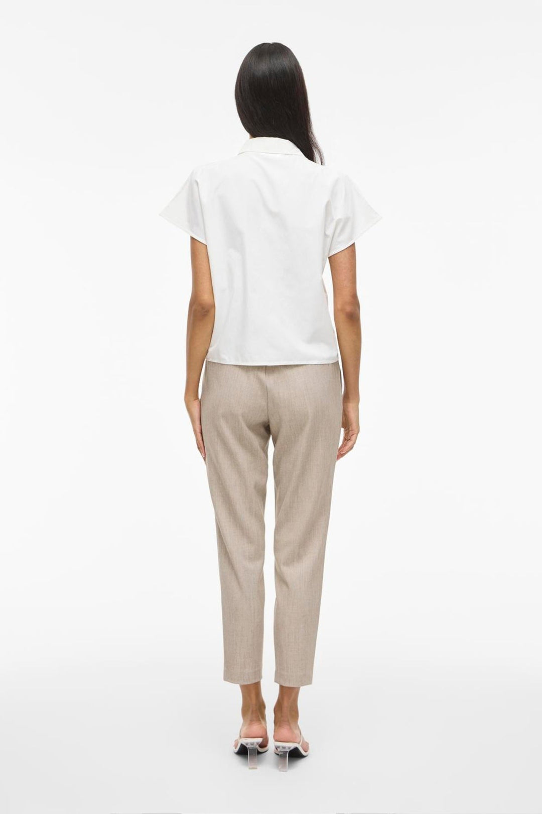 Vila - Bukser - Natural Melange - Vivarone Slim