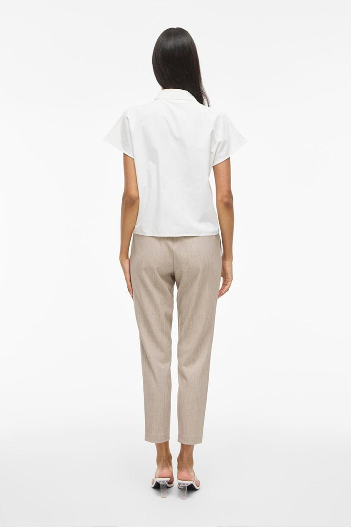 Vila - Bukser - Natural Melange - Vivarone Slim