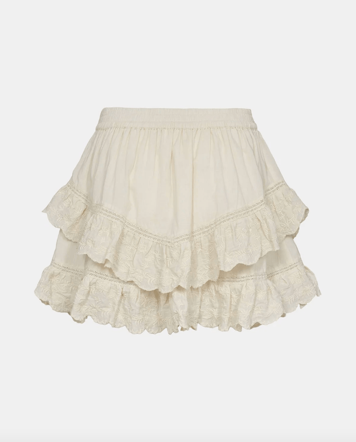 Sofie Schnoor Underdele Mini skirt - Cremehvid - S241136 - SOFIE SCHNOOR