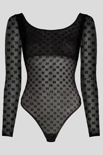 Karl Lagerfeld - Bodystocking - Mesh sort - Monogram mesh