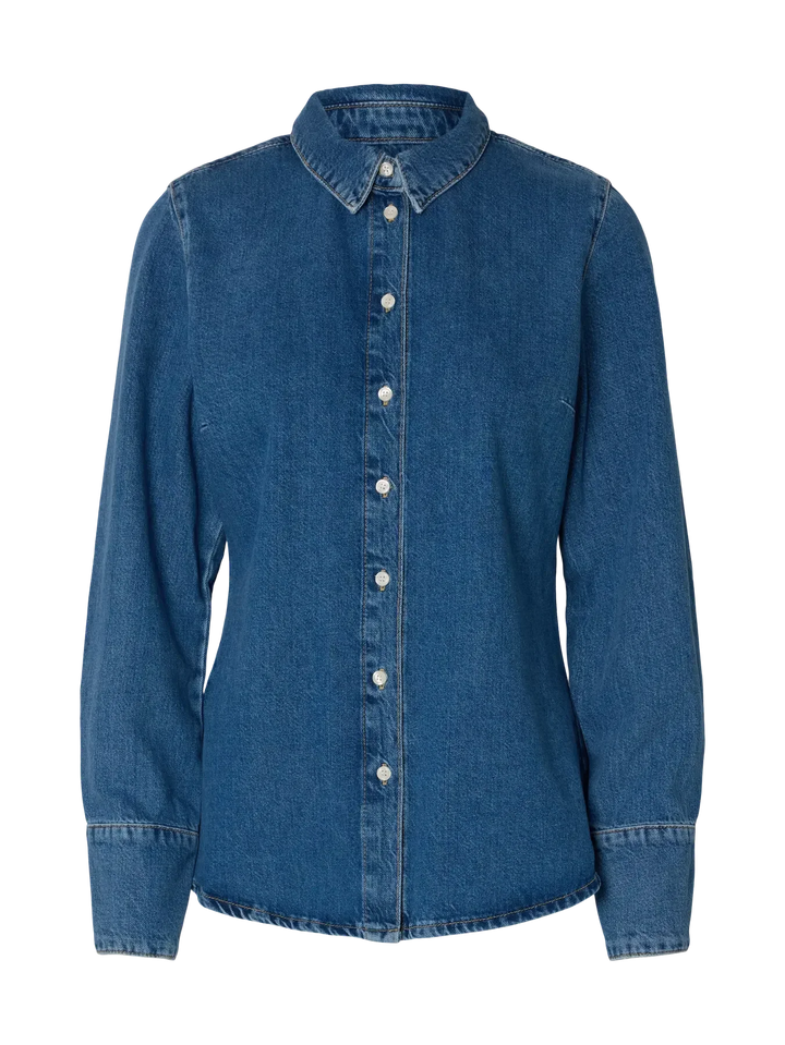 Selected Femme - Skjorte - Blue denim - Agathe