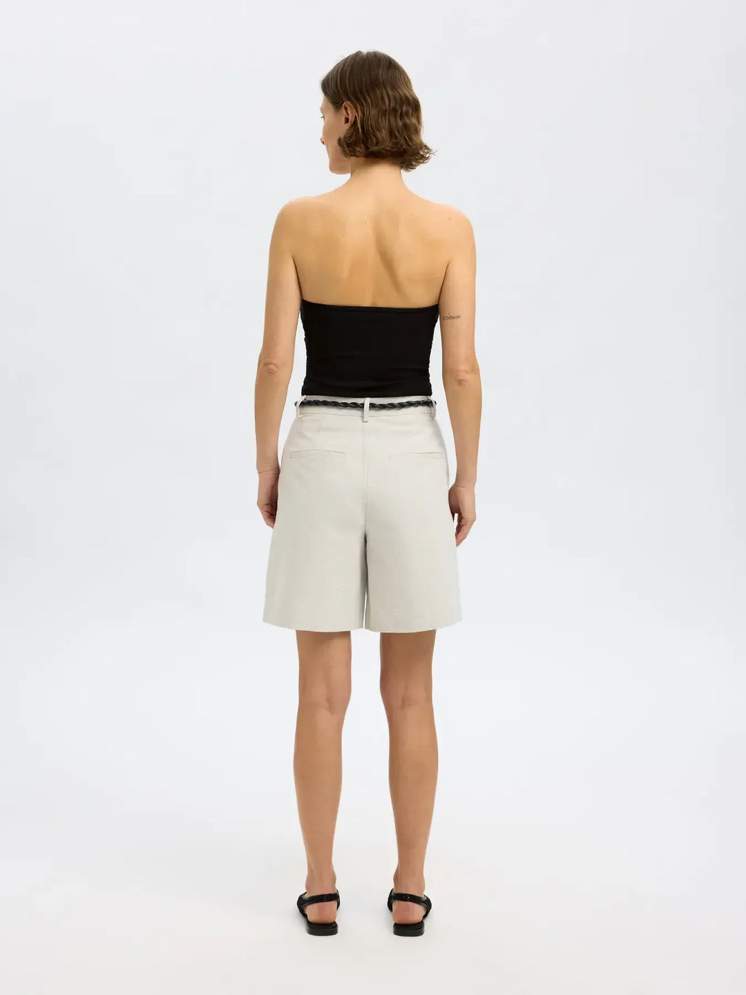 Selected Femme - Bandeau Top - Sort - Ira U-ring - Stilkompagniet.dk