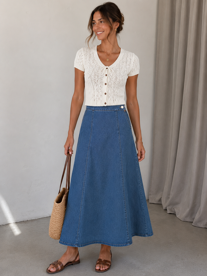 Sassy Copenhagen - Nederdel - Denim Blue - Nadya