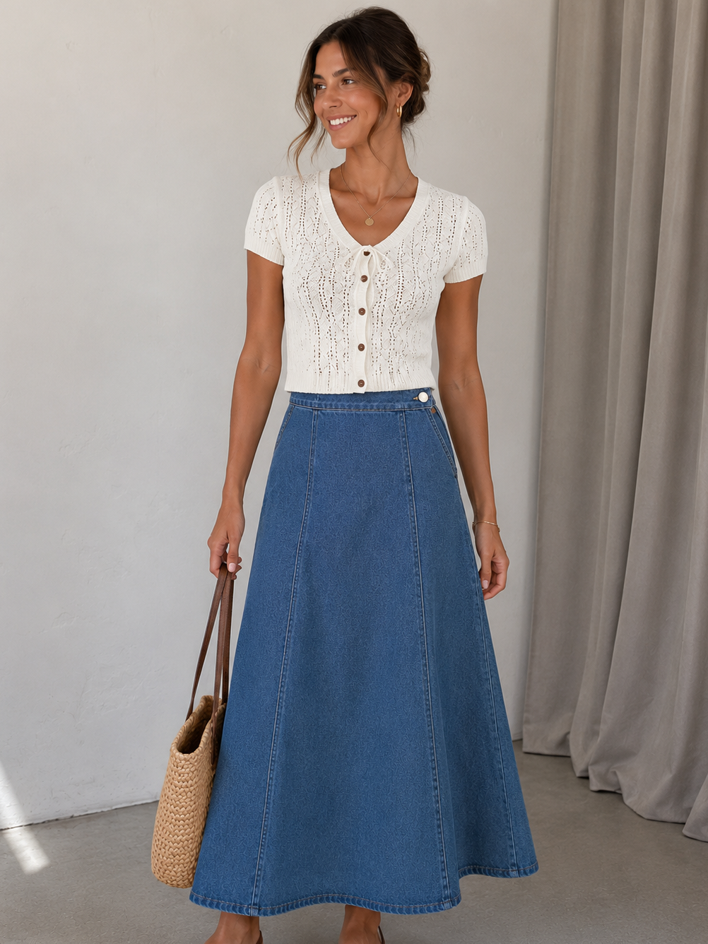 Sassy Copenhagen - Nederdel - Denim Blue - Nadya