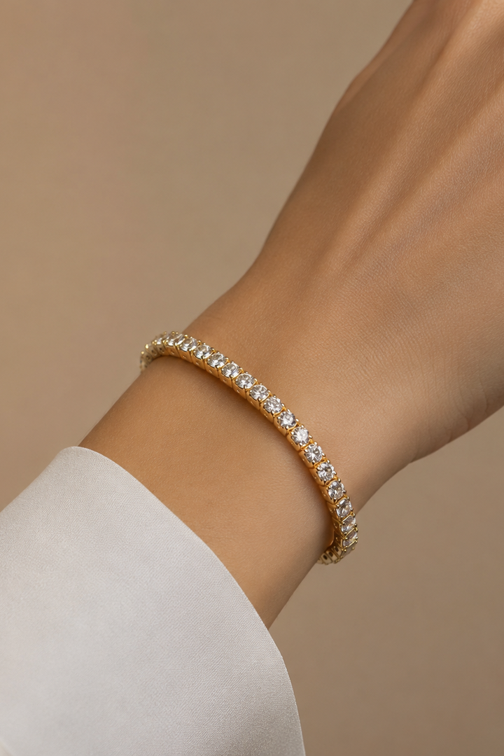 Andcopenhagen Jewelry - Tennis armbånd - forgyldt - Nina