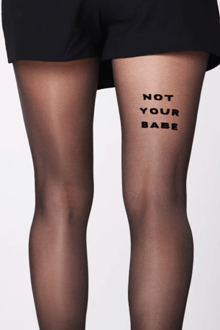 Saint sass Underdele Nylon strømpebukser - Not your babe - Saint Sass