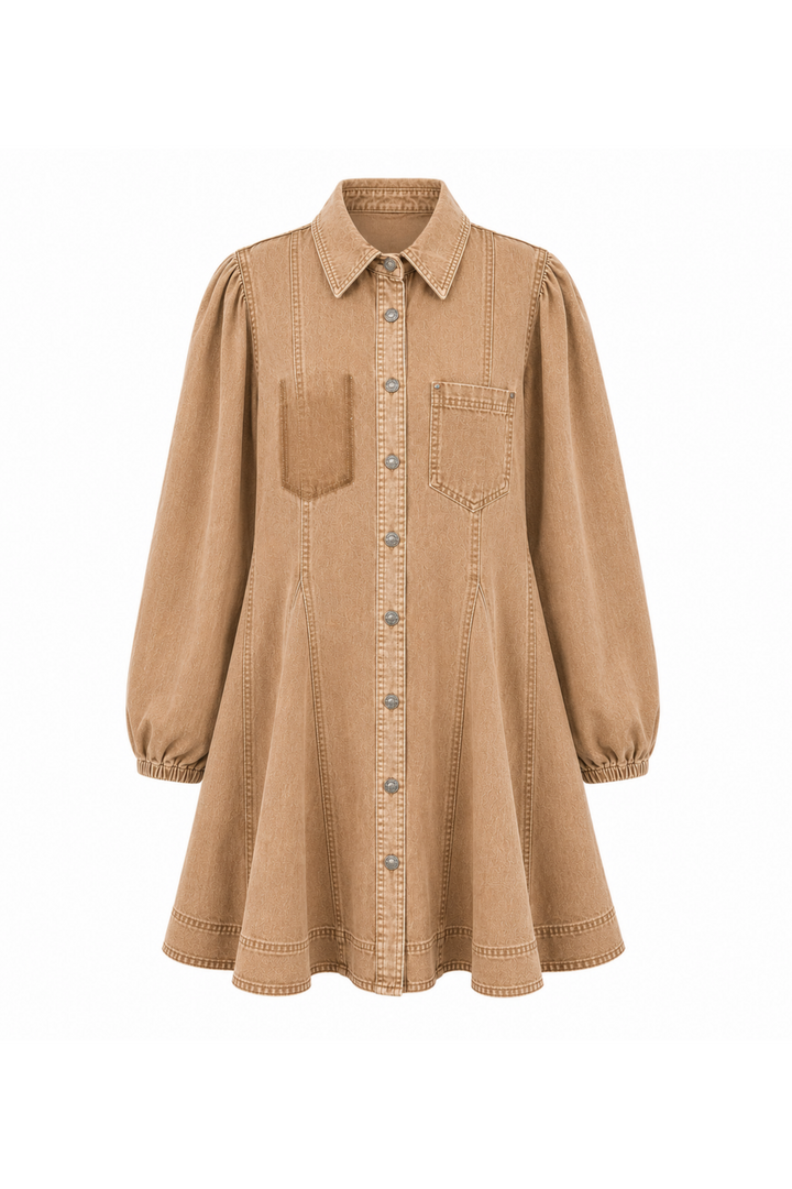 Sassy Copenhagen - Denimkjole - Brun - Ottela