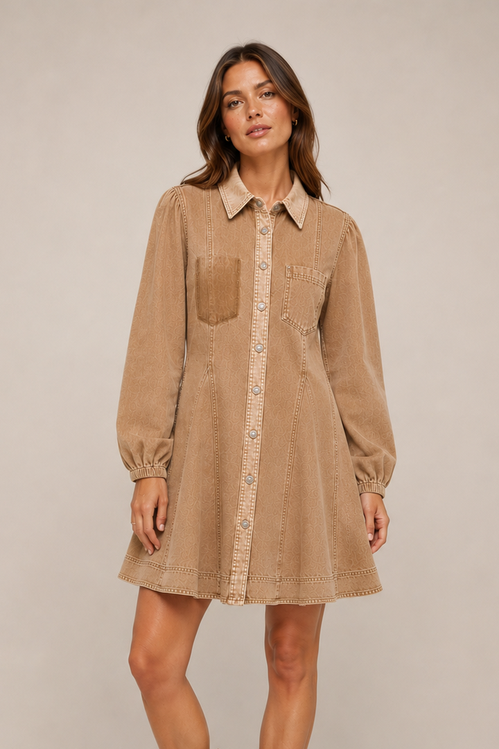 Sassy Copenhagen - Denimkjole - Brun - Ottela