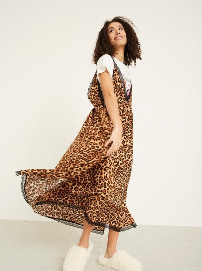 Hunkøn Oversize Kjole med Leopard - Lee - Hunkøn