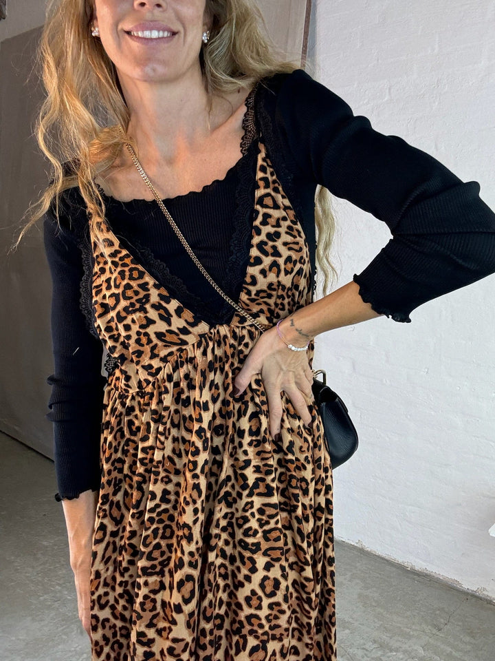 Hunkøn Oversize Kjole med Leopard - Lee - Hunkøn