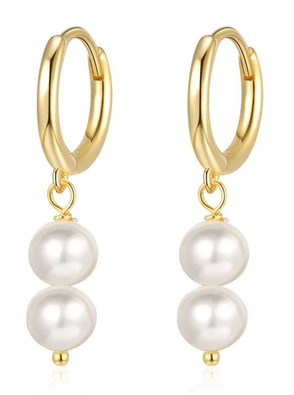 Andcopenhagen Øreringe Perle øreringe - 18 karat guldbelagt - Ava - Andcopenhagen