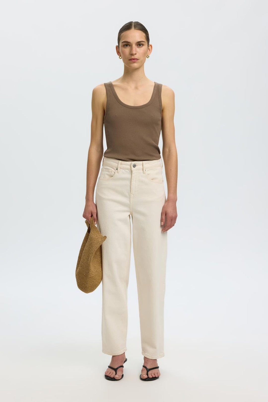Selected Femme - Tanktop - Chocolate Chip - Slwanna