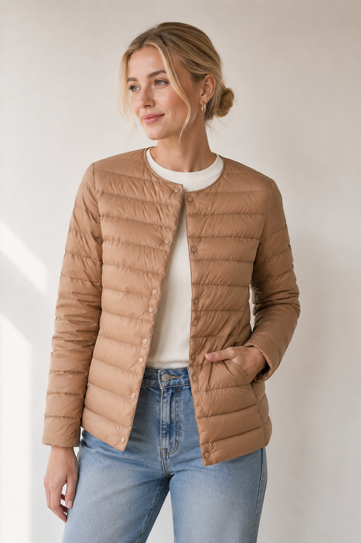 Sassy Copenhagen - Quiltet jakke - Camel - Rosalie