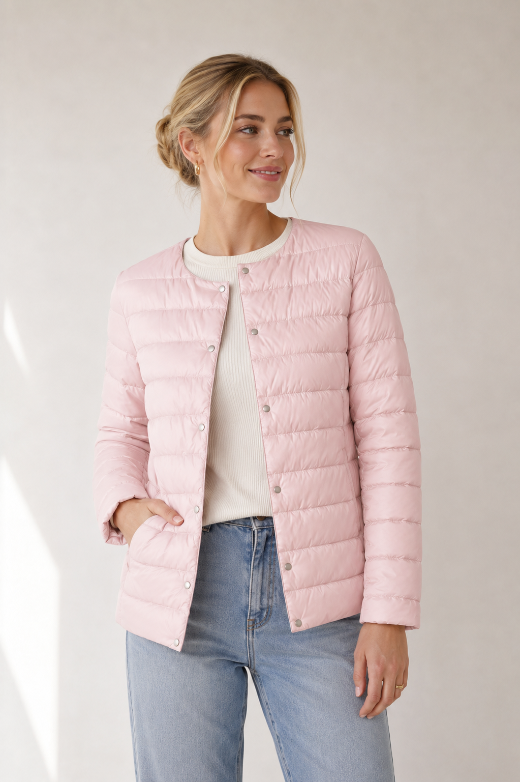 Sassy Copenhagen - Quiltet jakke - Light Pink - Rosalie