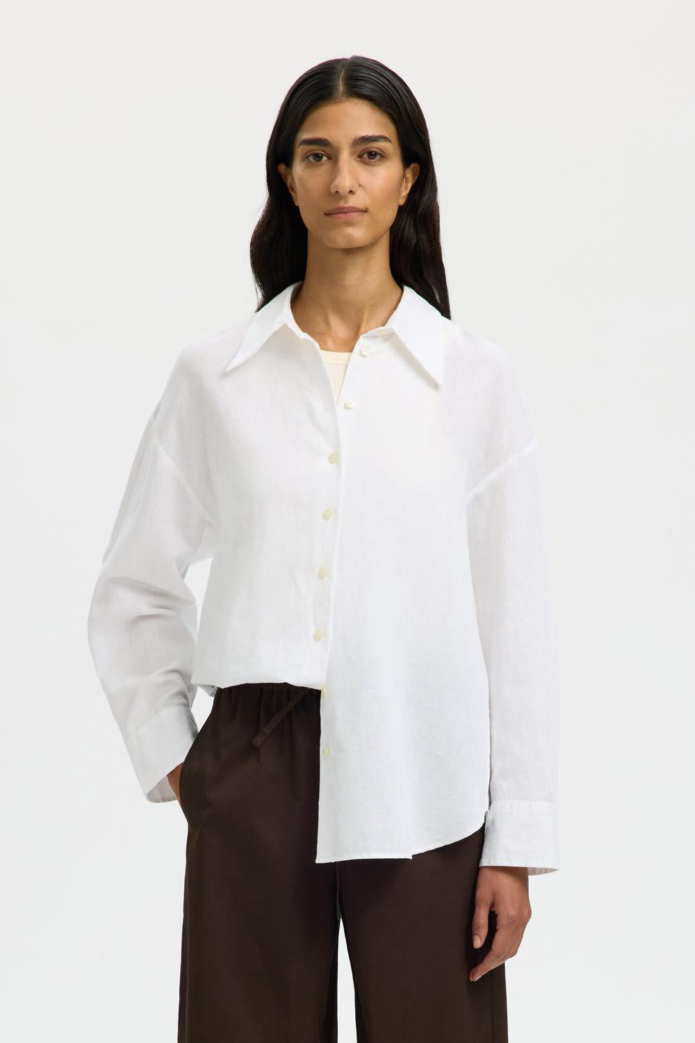 Selected Femme - Skjorte - Hvid - Cleo