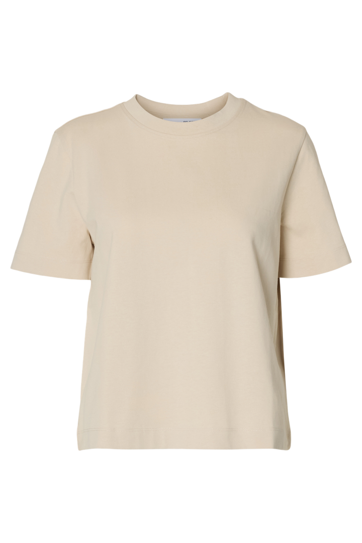 Selected Femme - T-shirt - Oatmeal - Essential