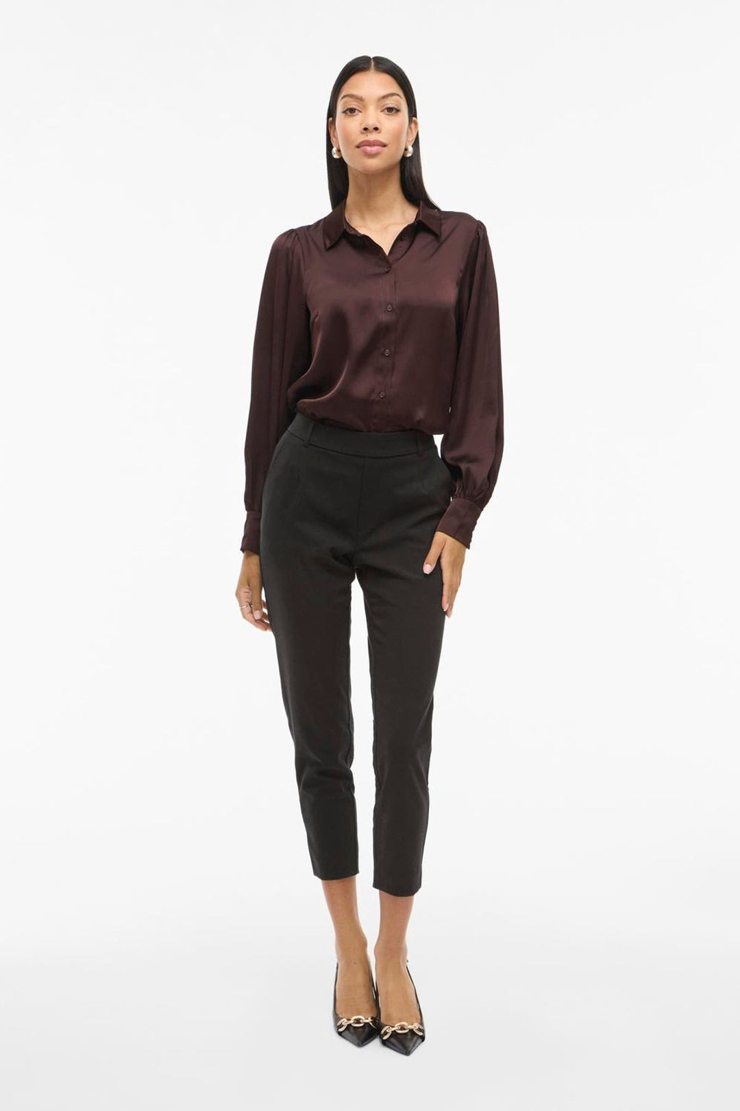 Vila - Bukser - Black - Vivarone Slim