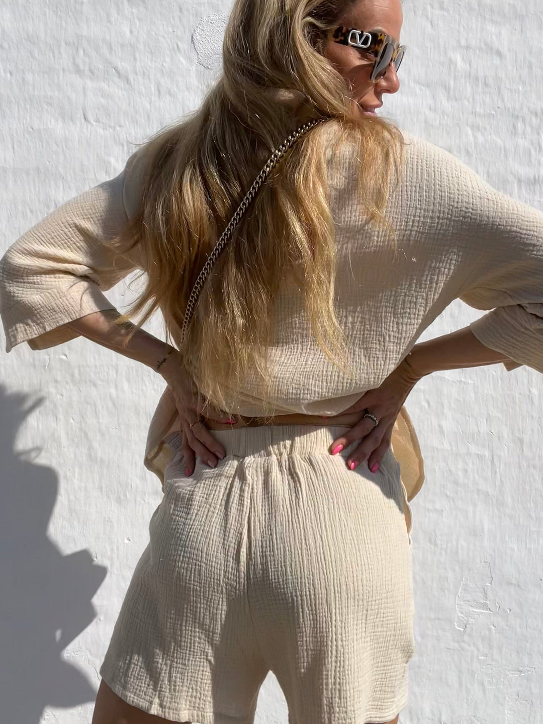 Sassy Copenhagen - Erria 100% bomulds sæt - Beige